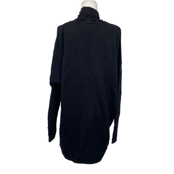 Vintage Cervelle Embellished Long Cardigan Sweater Size XL Lace Trim 80s 90s - Picture 2 of 6